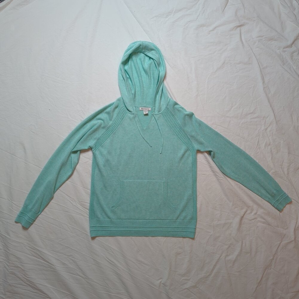 Athleta Women's Teal Evergreen Hoodie Sweater, Size Small